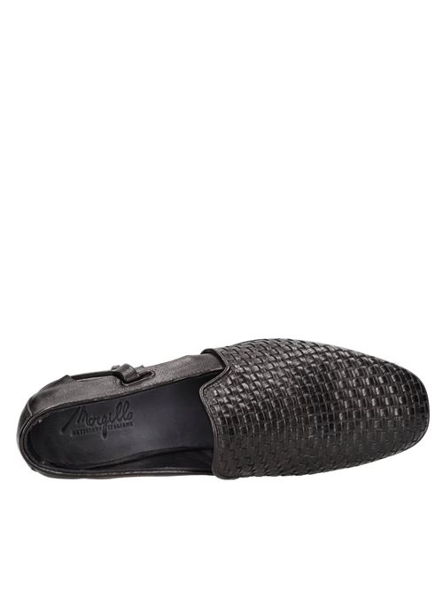 Moccasins in woven leather MORGILLO | RENGA INTRECCIATO TUFFATONERO